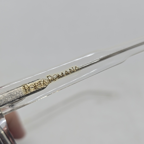 Porta Romana Transparent Gold Accent Glasses - Picture 3 of 5